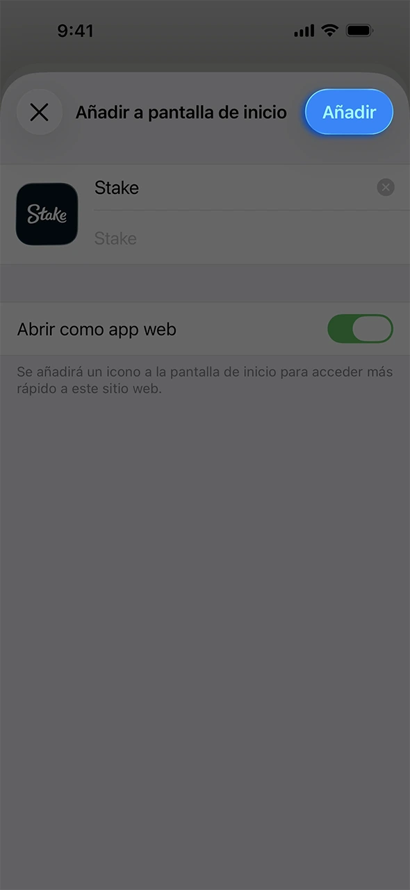 Autoriza la instalación en iOS y apuesta en la app de Stake.