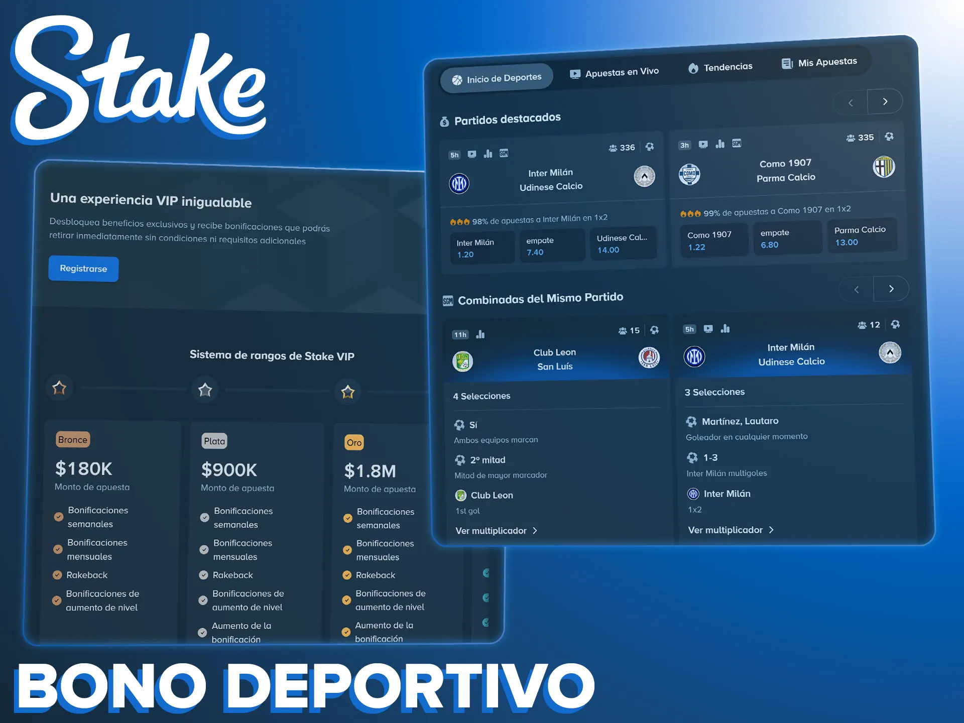 Reclama tu bono deportivo en Stake oficial y haz tus apuestas.