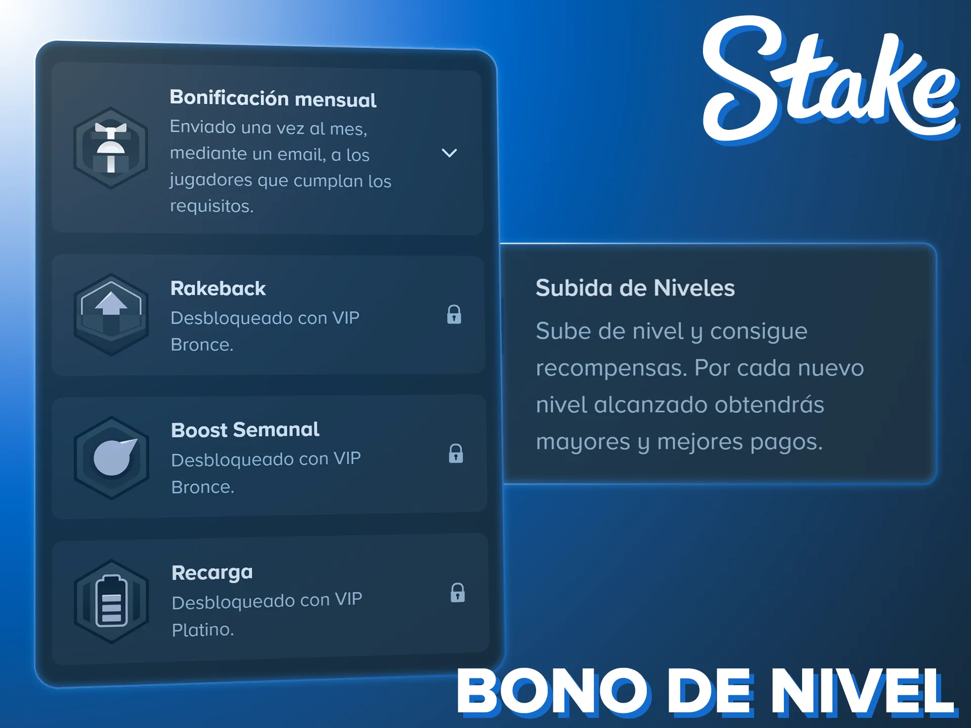 Sube de nivel en Stake y recibe tu bono extra hoy.
