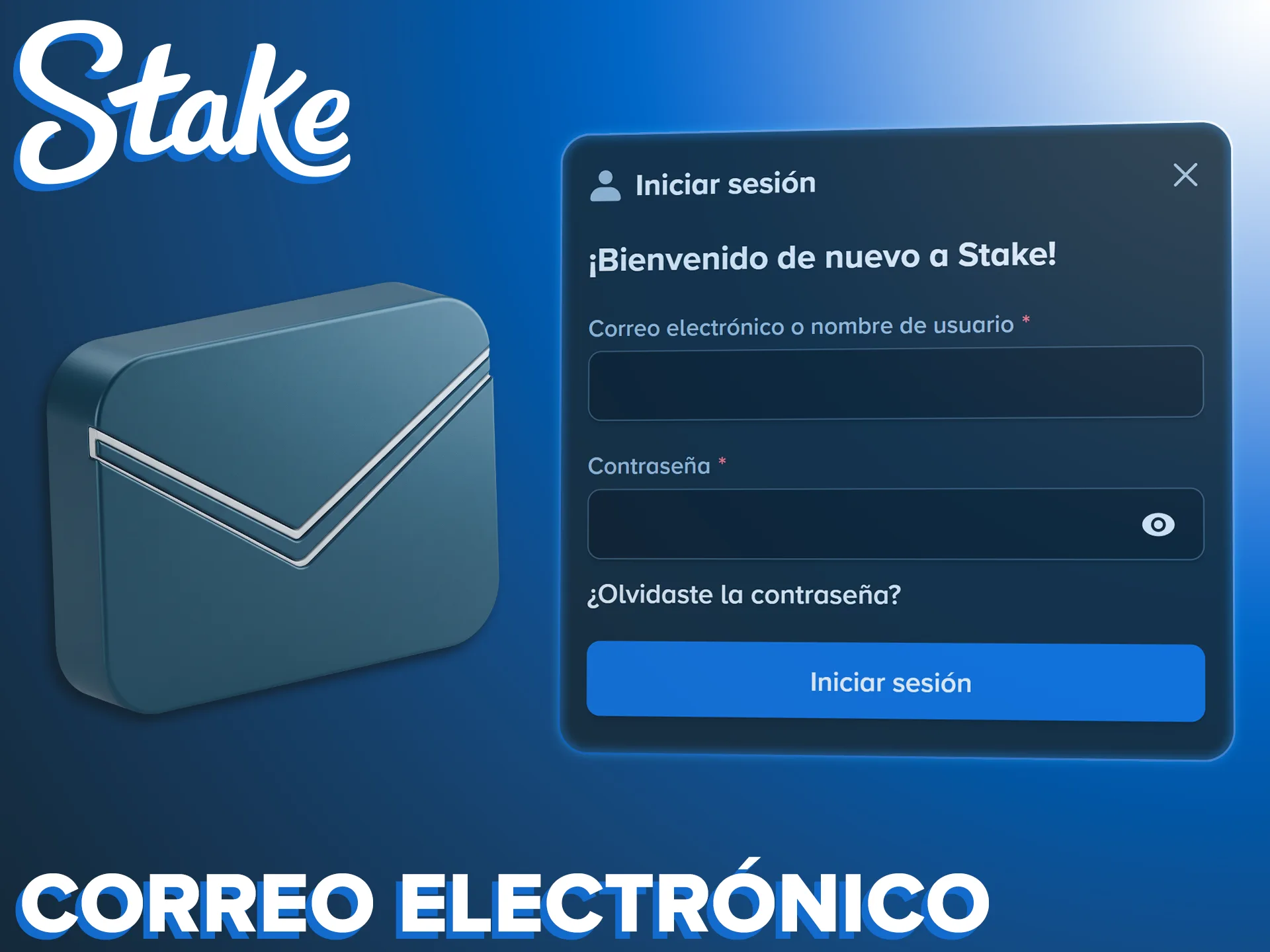 Ingresa tu correo electrónico para iniciar sesión en Stake y apostar.