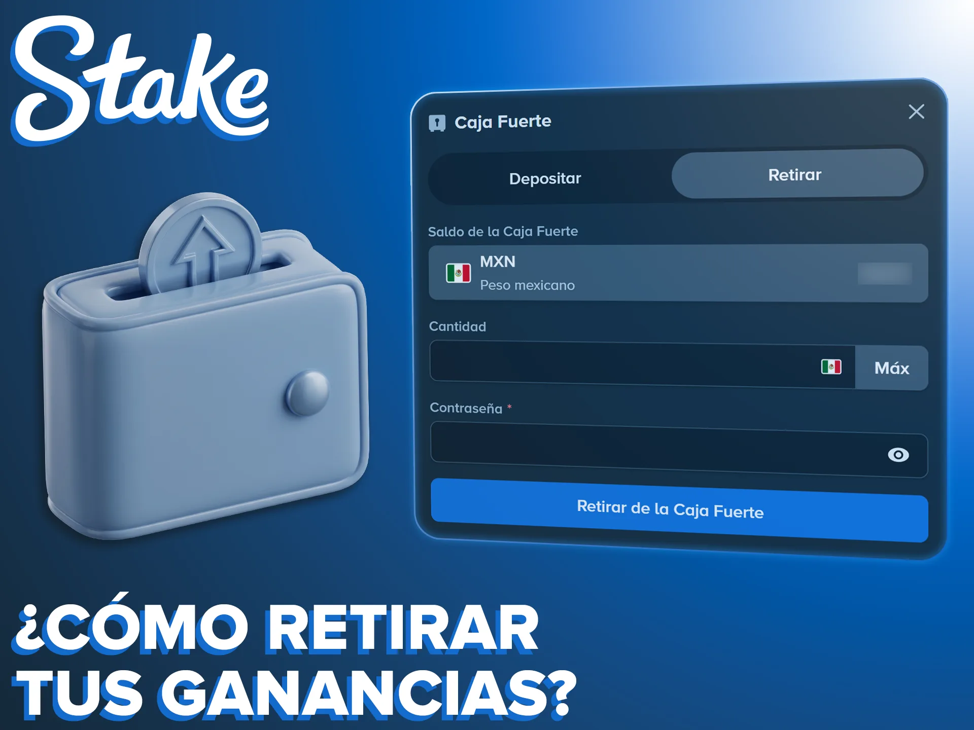 Retira el dinero ganado en el casino mediante la plataforma Stake.