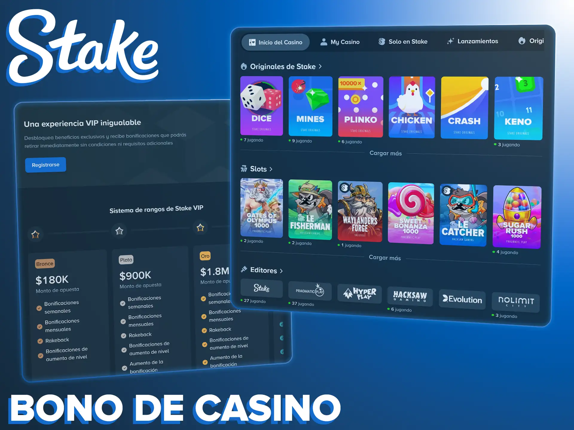 Finaliza tu registro en Stake para activar el bono de casino.