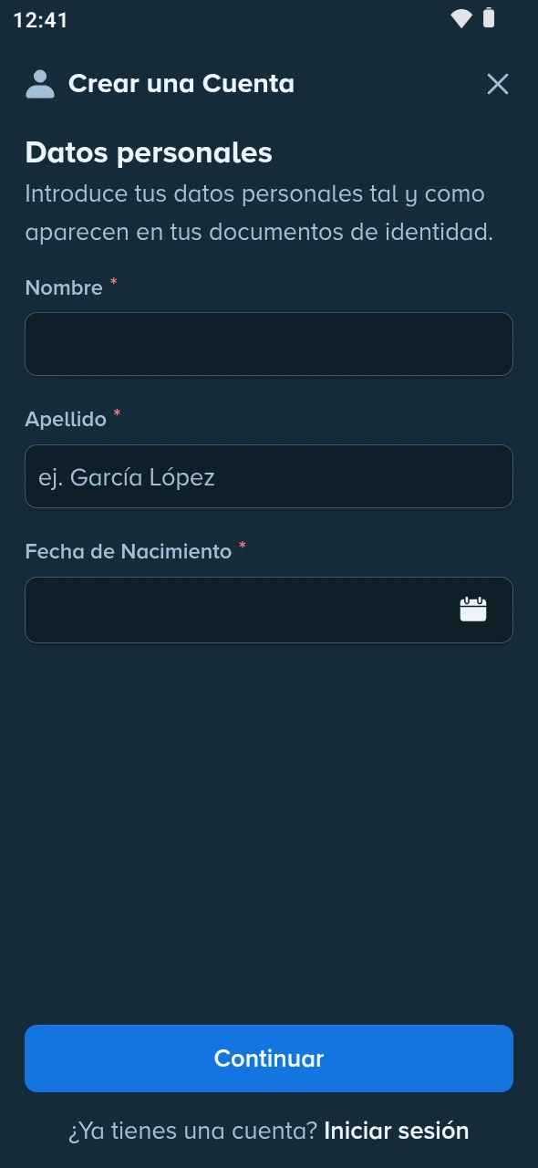 Termina los pasos en tu móvil para finalizar el registro en Stake.