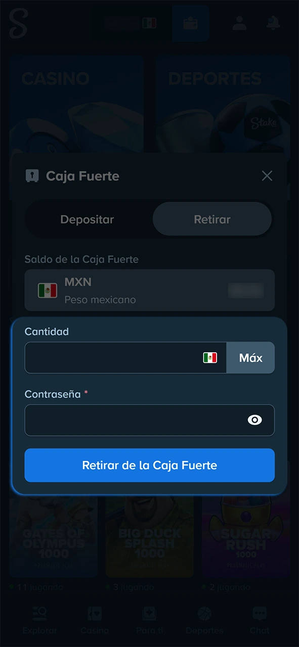 Valida tus datos bancarios y asegura tu retiro exitoso con Stake.