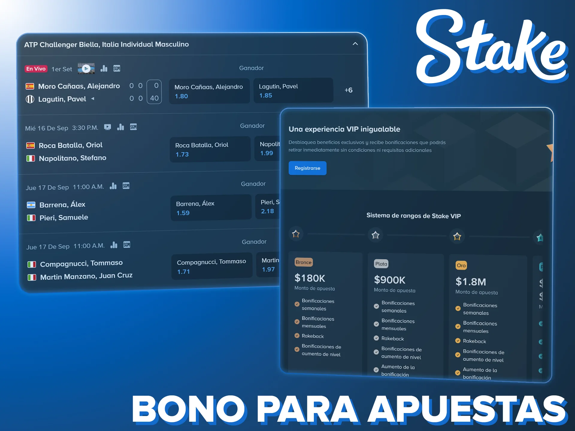 Activa tu oferta promocional para pronosticar en tenis a través de Stake.